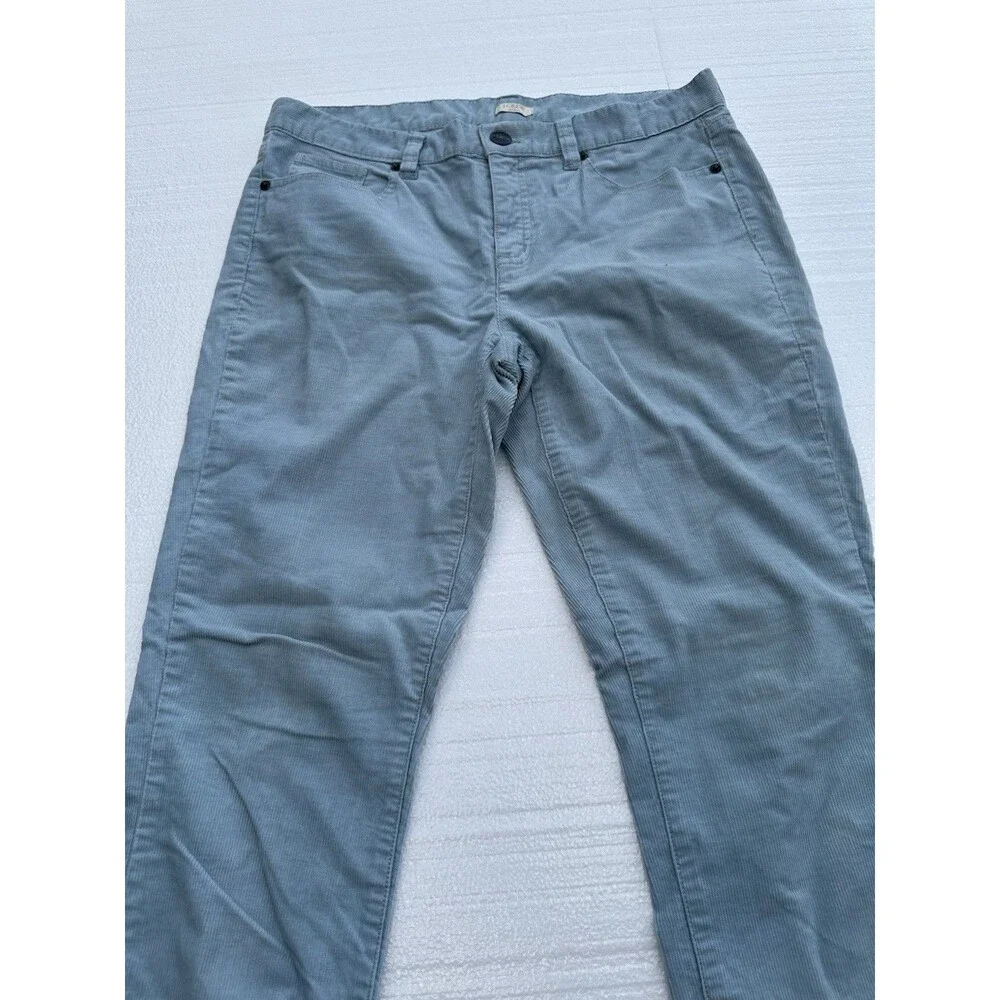 J. Crew Toothpick Corduroy Pants Size 29 Light Blue Mid Rise Skinny Stretch